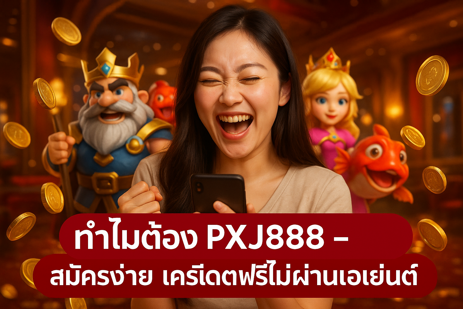 ทำไมต้อง PXJ888 – สมัครง่าย เครดิตฟรีไม่ผ่านเอเย่นต์